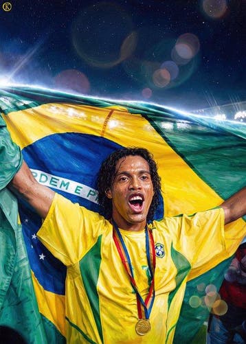 Kleury.art - [XL MATTE PAPER] Joy of the Seleção by, Nieuw