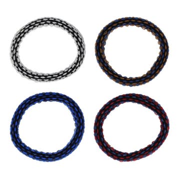 Haarelastieken Basic - Endless - Retro Patroon - Zwart Wit, Nieuw