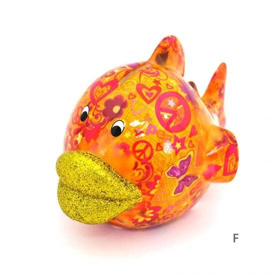 Pomme Pidou -  spaarpot - vis Kelly - M - Oranje Peace, Verzamelen, Spaarpotten, Nieuw, Verzenden