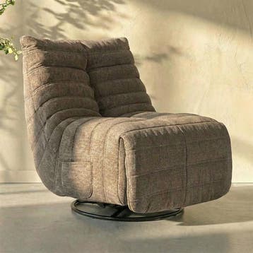 *WOONWINKEL* Retro Relaxfauteuil Bruin, Huis en Inrichting, Verzenden, Nieuw, Stof