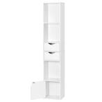 Nieuwe Hoge Boekenkast Wit - Modern Design 30x24x158cm, Minder dan 50 cm, Verzenden, Nieuw, Minder dan 25 cm