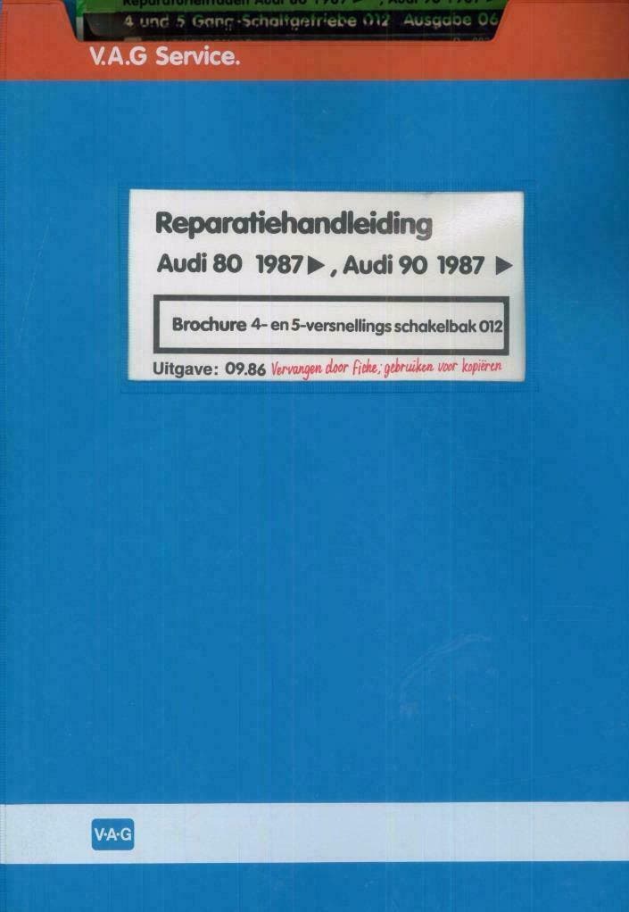 1986 Audi 80-90 1987 Reparatiehandleiding/brochure, Auto diversen, Handleidingen en Instructieboekjes, Verzenden