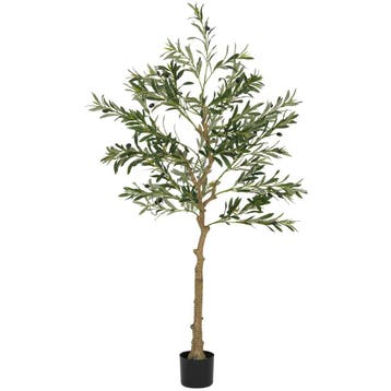 TRUUSK Kunstplant Olijfboom 150 cm - 720 Bladeren - 40 Olijv, Verzenden, Nieuw