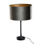 Tafellamp zwart met velours kap groen 35cm - Parte, Huis en Inrichting, Lampen | Tafellampen, Verzenden, Nieuw, Classic-antique