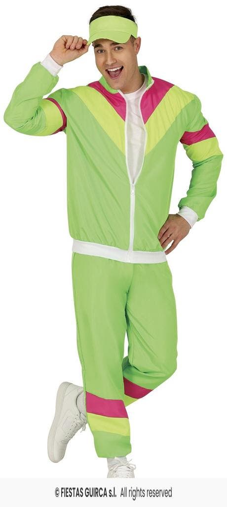 Neon Groene Tracksuit Heren, Kleding | Heren, Carnavalskleding en Feestkleding, Nieuw, Ophalen of Verzenden