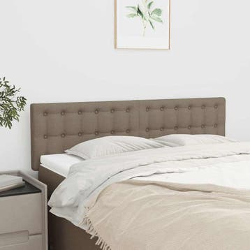 vidaXL Hoofdborden 144x5x78/88 cm stof taupe, Verzenden, Nieuw, Stof