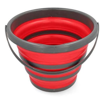 Emmer | Dirt Devil | 10 liter (Opvouwbaar, Rood), Verzenden