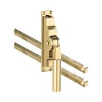 Pomp-espagnolet Bauhaus messing ongelakt inclusief 2 stangen, Verzenden, Nieuw