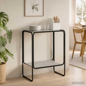 vidaXL Dressoir Grijs Sonoma 60 x 38 x 75 cm Bewerkt hout, Verzenden, Nieuw, Overige houtsoorten, Minder dan 50 cm