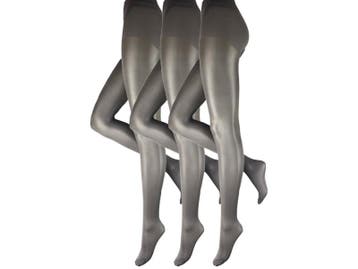 Corrigerende panty - 3 stuks - 30 den - Platinagrijs, Verzenden, Nieuw