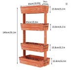 4-Laags Verhoogd Tuinbed – Verticaal Houten Plantenrek, Tuin en Terras, Verzenden, Nieuw