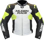 MUGENRACE Mry Zwart Wit Fluo Gele Leren Jas, Nieuw met kaartje, Jas | leer, MUGENRACE, Heren