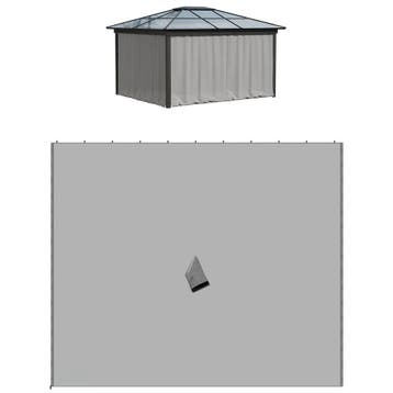 4 Zijpanelen Voor 3x3 M Paviljoen Zijwanden Met Haken, Polye, Verzenden