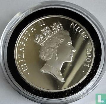 Niue 10 dollars 2001 (PROOF) Louis de Freycinet and sail..., Postzegels en Munten, Verzenden, Losse munt, Goud
