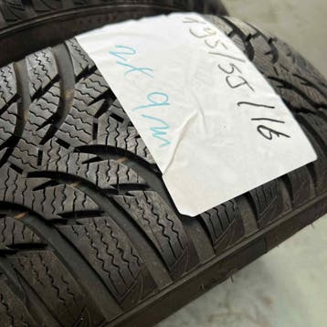 4 x Kumho 195-55-16 Winterbanden 9mm, Gebruikt, 16 inch, Band(en), Personenwagen