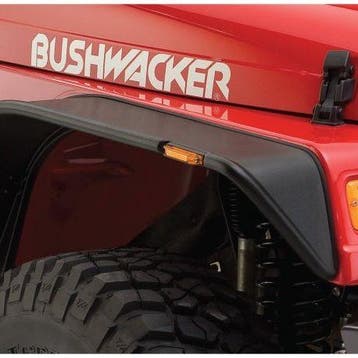 Bushwacker 97-06 Jeep TJ Flat Style Flares 2pc - Black, Ophalen of Verzenden, Nieuw