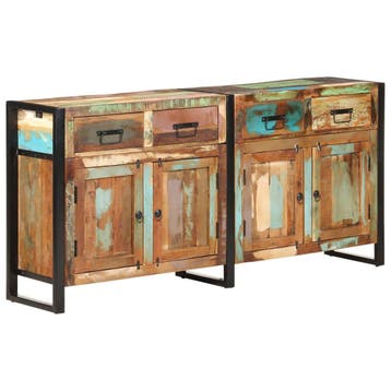 vidaXL Dressoir 172x35x80 cm massief gerecycled hout, Verzenden, 150 tot 200 cm, Nieuw, 25 tot 50 cm