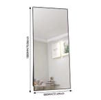 Volledige Lengte Vloerspiegel 180×80 cm met Zwart Metalen Fr, Huis en Inrichting, Kasten | Overige, Verzenden, Nieuw