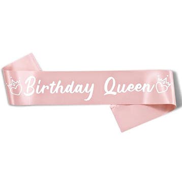 Birthday Girl sjerp deLuxe rosé goud glitter, Ophalen of Verzenden, Nieuw, Versiering, Verjaardag