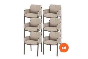 Set van 6 - 4SO Savanne dining tuinstoel - Terre, Verzenden, Nieuw, Overige materialen