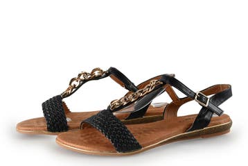 Dolcis Sandalen in maat 42 Zwart, Dolcis, Verzenden, Zwart, Sandalen of Muiltjes