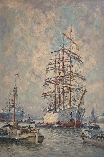 Johannes Petrus Molenaar (1914-1989) - Dreimastiges