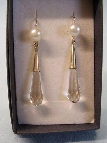 Zonder minimumprijs - Oorbellen Zilver - 22.46ct. tw. Quartz, Nieuw