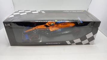 Minichamps 1:18 - Modelauto - McLaren MCL35M L. Norris Pole, Nieuw