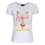 Verysimple • wit t-shirt cool kat • 36 (IT42), Verzenden, Nieuw, Maat 36 (S), Wit