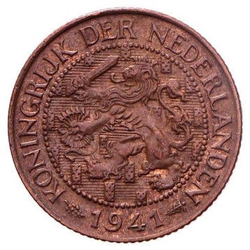 1 Cent 1937-1941 Wilhelmina Pr, Verzenden