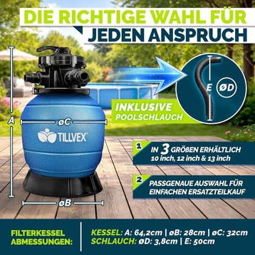Zandfilter zonder pomp - Zandfilter voor zwembad - Tot 35000, Tuin en Terras, Verzenden, Zo goed als nieuw
