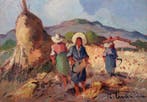 Renzo Martini (1937-2005) - La mietitura - Vecchia Toscana