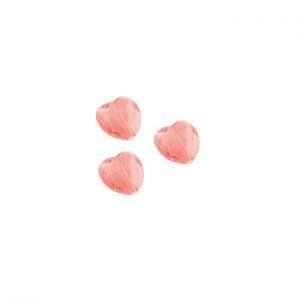 10x Kinderkralen acryl facet hart salmon peach pink 12.5 mm, Ophalen of Verzenden, Nieuw, Kraal