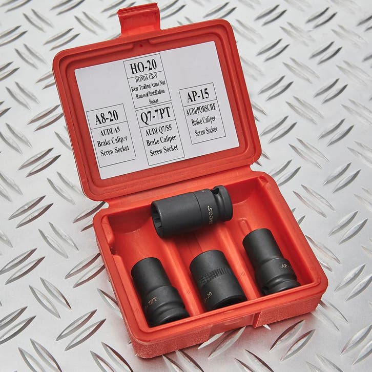 Smoos Doppenset 4-delig voor remklauwen en draagarmen -, Auto diversen, Autogereedschap, Nieuw, Ophalen of Verzenden