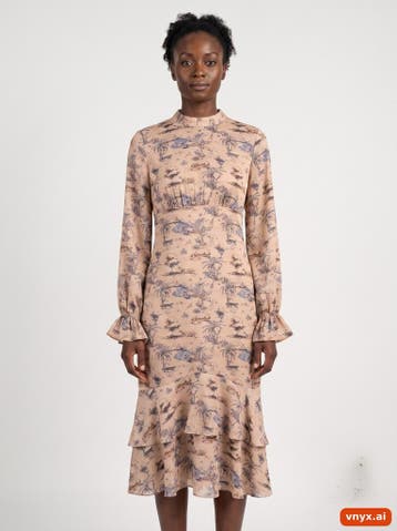NA-KD Casual jurken Dames maat S Beige Vintage, Ophalen of Verzenden, Nieuw