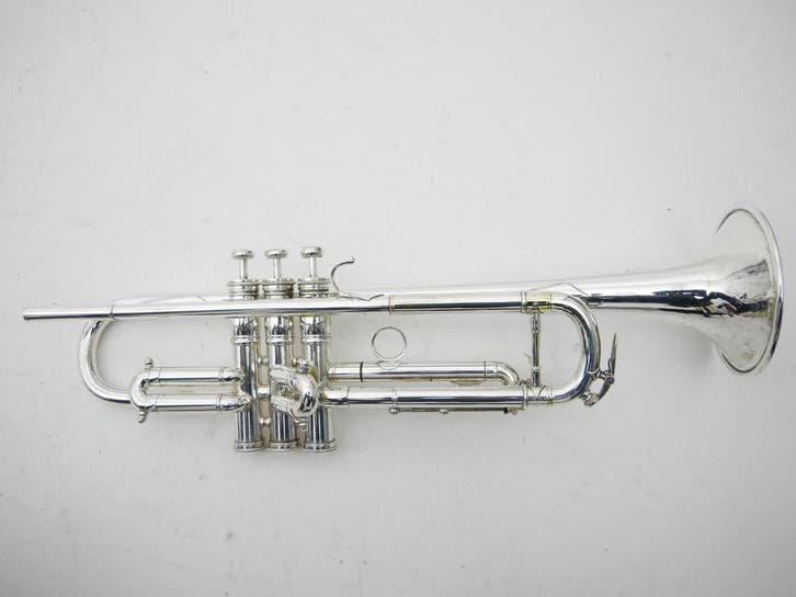 Trompet F. Besson Meha Diamond Logo, post war, verzilverd, Muziek en Instrumenten, Blaasinstrumenten | Trompetten, Gebruikt, Ophalen of Verzenden