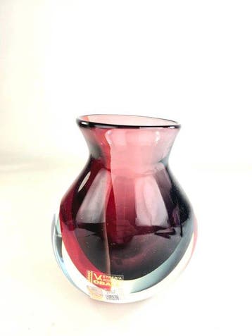 Oball - Vaas - Sommerso - Muranoglas - Rubino, Antiek en Kunst