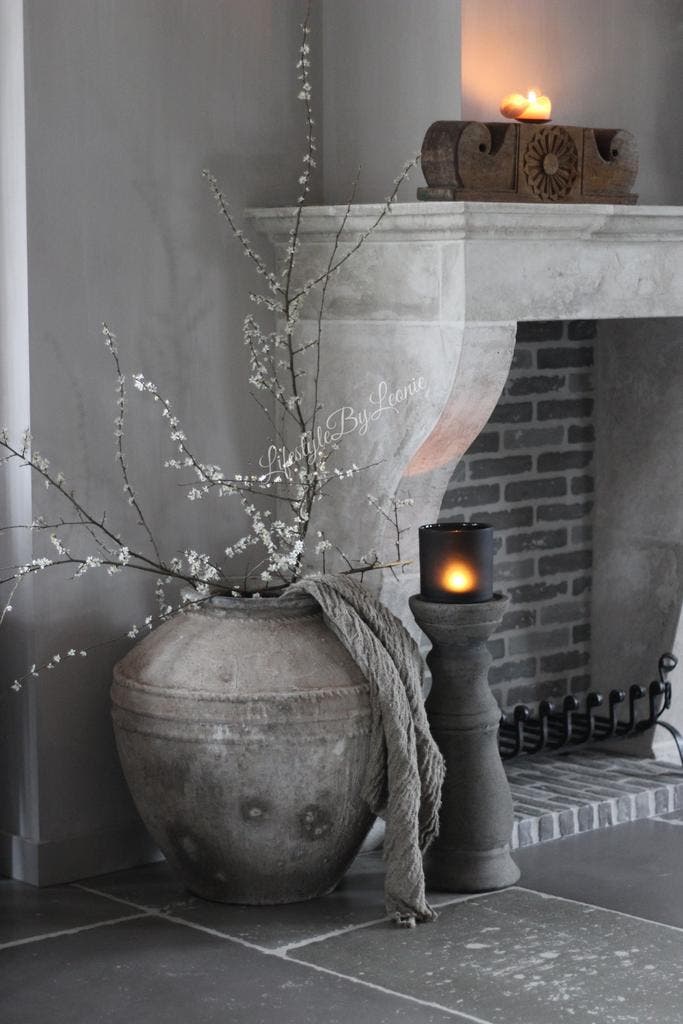 Aura Peeperkorn authentieke stenen waterpot - maat L, Huis en Inrichting, Woonaccessoires | Vazen, Nieuw, Ophalen of Verzenden