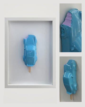 Henevor - Porsche 911 Singer Lollipop | Blue - Pink |, Antiek en Kunst