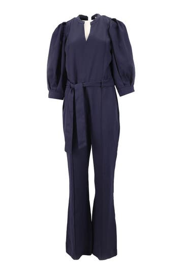 Aaiko Jumpsuit in maat M Blauw, Kleding | Dames, Truien en Vesten, Aaiko, Verzenden, Zo goed als nieuw, Blauw