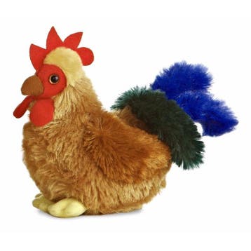 Pluche kip knuffel - 15 cm - kleurenmix - boerderij dier, Verzenden, Nieuw