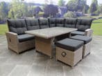 San Marino hoek dining loungeset verstelbaar 5-delig  grijs, Tuin en Terras, Tuinsets en Loungesets, Ophalen of Verzenden, Nieuw