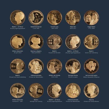 Nederland. 20 gold-plated medals - Beatrix’s 30-year reign,