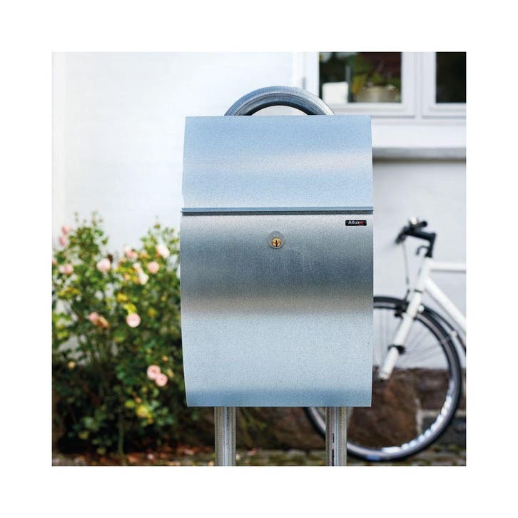 Allux 7000 brievenbus met paal 1007 staal - gegalvaniseerd, Tuin en Terras, Brievenbussen, Nieuw, Verzenden