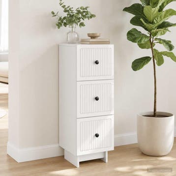 vidaXL Ladenkast Hoogglans Wit 33 x 34,5 x 90 cm Bewerkt, Huis en Inrichting, Kasten | Overige, Verzenden, Nieuw