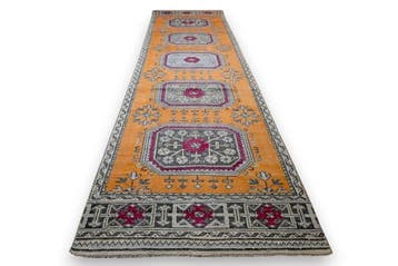 Lang vintage Usak - Loper - 345 cm - 90 cm - met certificaat, Nieuw