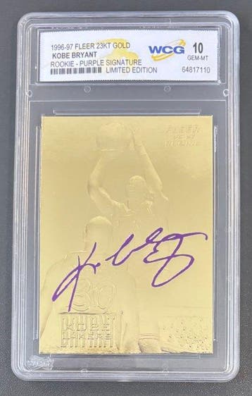 1996/97 Fleer 23KT Gold Kobe Bryant Rookie - Purple, Nieuw