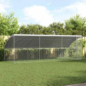 vidaXL Kippenhok 3 st zilver 600 x 200 x 200 cm, Verzenden, Nieuw