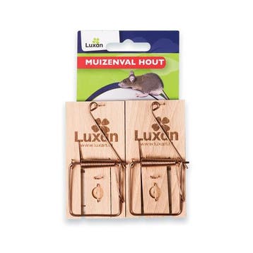 Muizenval | Luxan | 2 stuks (Hout), Verzenden, Nieuw