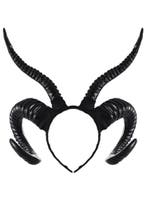 Haarband Hoorns Gewei Zwart Kunststof Diadeem Maleficent Dui, Ophalen of Verzenden, Nieuw, Carnaval, Accessoires